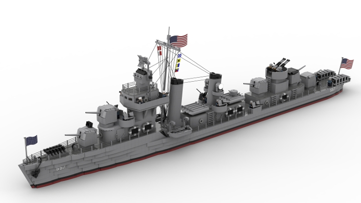 Fletcher Class Destroyer from BrickLink Studio [BrickLink]