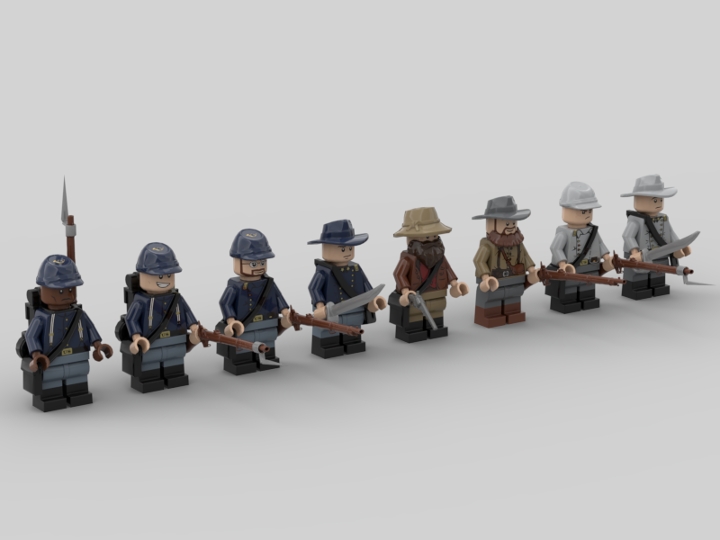 Confederate Army Soldier Civil War made w/ real LEGO® army builder  minifigure