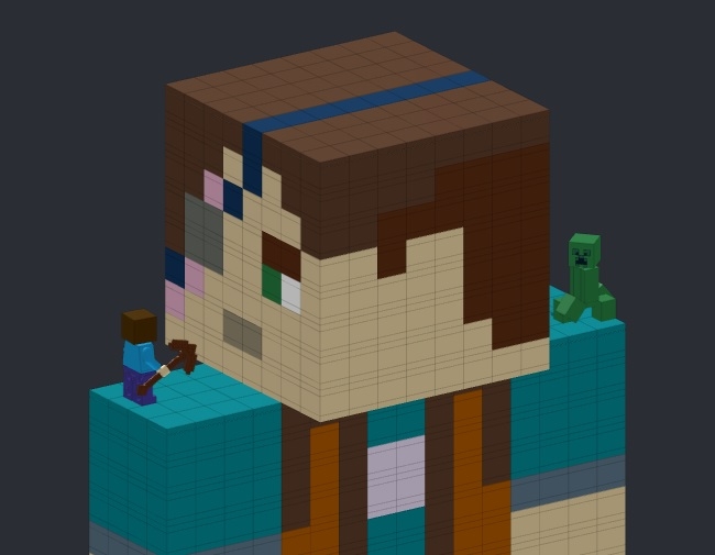 My Minecraft Skin (Pixel Version) from BrickLink Studio [BrickLink]