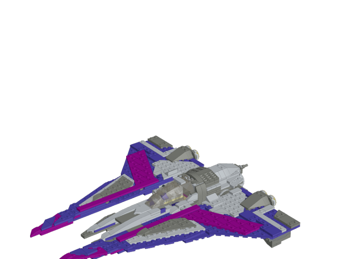 LEGO Purple Mandalorian Starfighter 75316 from BrickLink Studio [BrickLink]