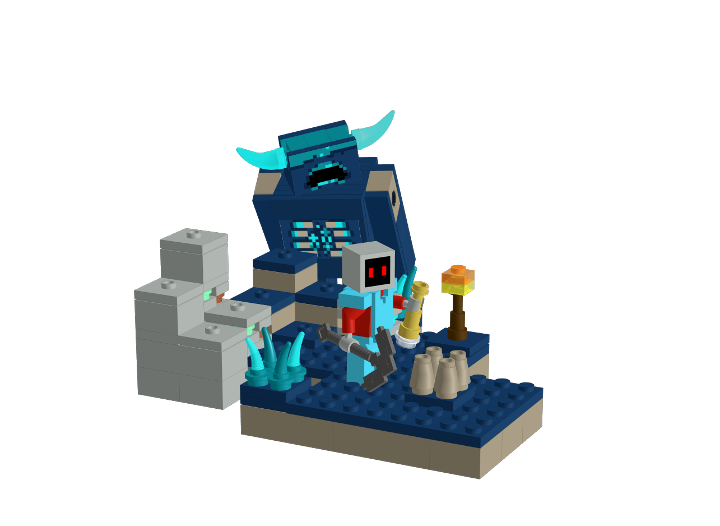 Minecraft Warden from BrickLink Studio