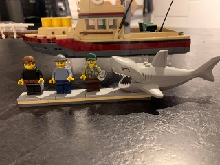 Jaws Orca plus crew from BrickLink Studio BrickLink