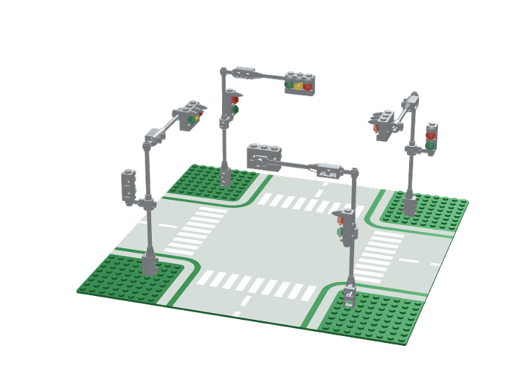 Traffic Light JP 02 from BrickLink Studio [BrickLink]