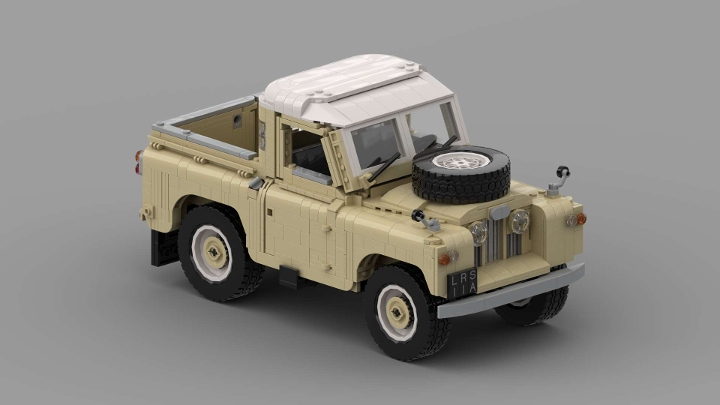 Land Rover Series IIA SWB pickup from BrickLink Studio [BrickLink]