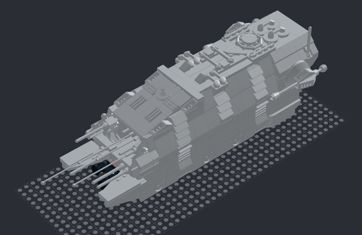 SciFi Locomotive (Star Wars Themed Train) from BrickLink Studio [BrickLink]