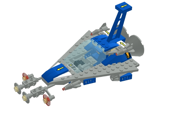 Classic Space Solo ship from BrickLink Studio [BrickLink]