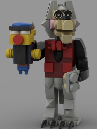 Funtime Foxy And Lolbit from BrickLink Studio