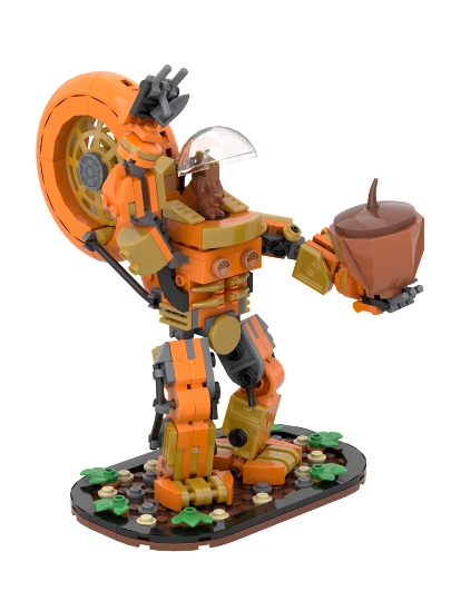 Squirrel's Mech Acorn Hunter from BrickLink Studio [BrickLink]