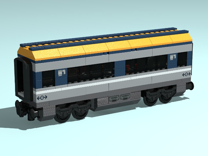 Passenger Train - Extended club car from BrickLink Studio [BrickLink]