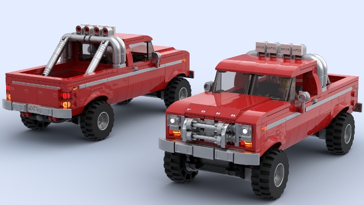 BTTF series: Needles 1978 Ford F-150 from BrickLink Studio [BrickLink]