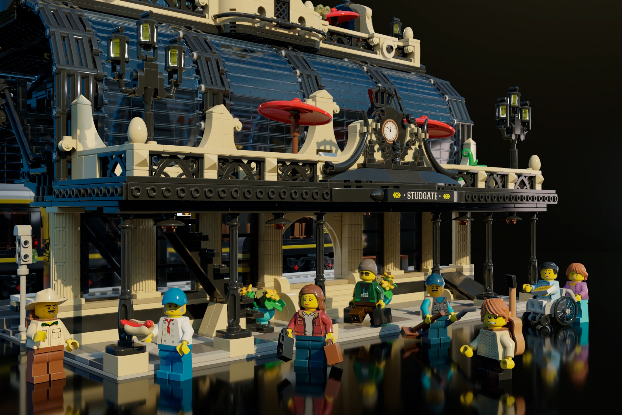 LEGO Train - La Gare - Train Station - Bahnhof - MOC 