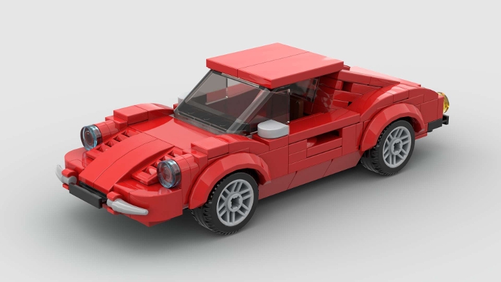 Red sportscar for download, 6 wide from BrickLink Studio [BrickLink]