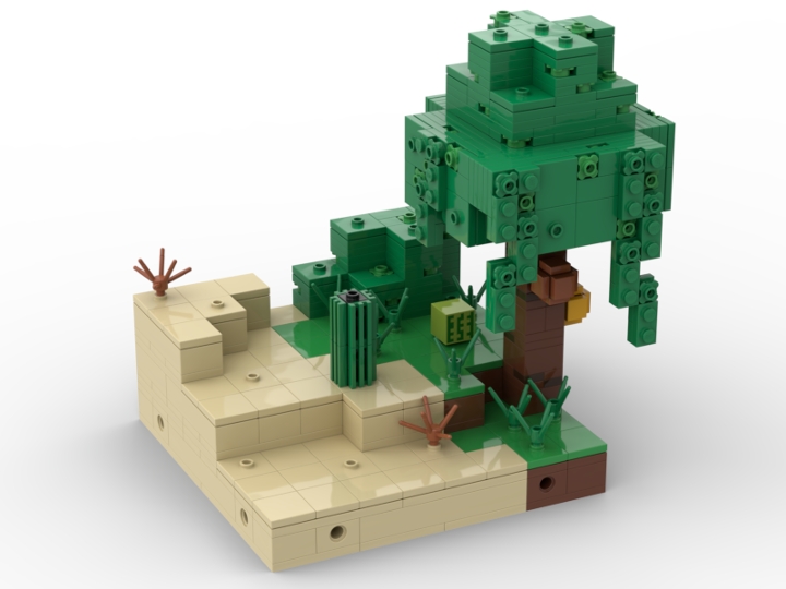 Minecraft - Desert-jungle-transition (16x16 Modular) From Bricklink 