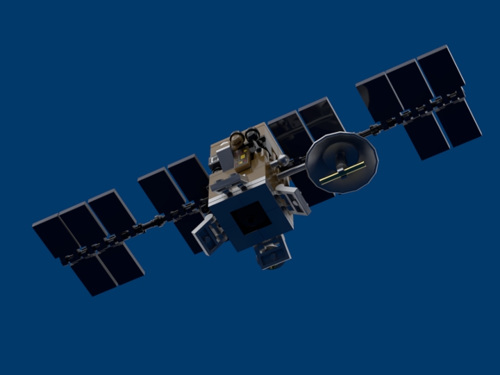 human scale small imaging satellite from BrickLink Studio [BrickLink]