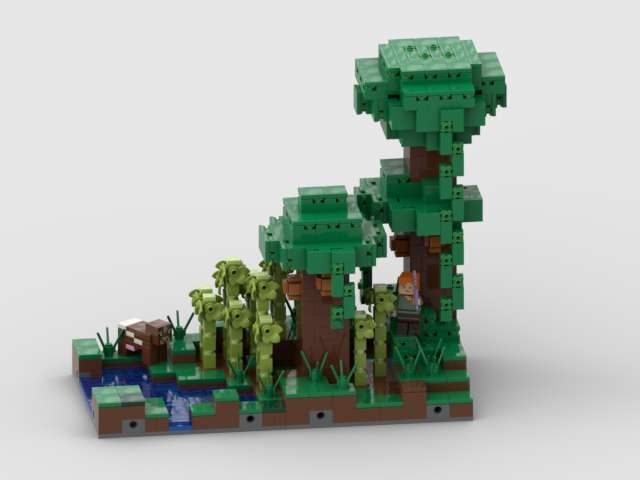 Minecraft Jungle Forest Biome from BrickLink Studio [BrickLink]