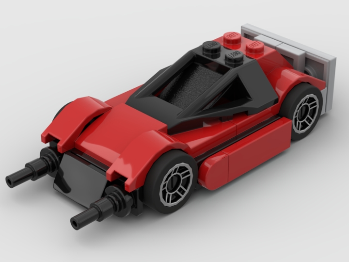 Battle Car - Red from BrickLink Studio [BrickLink]