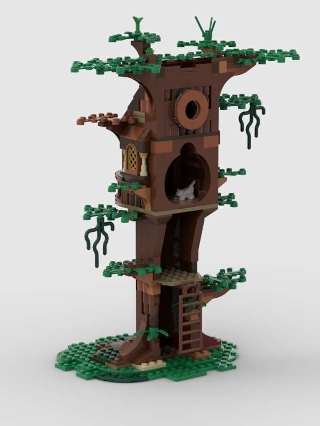 Forest Elf Tree House from BrickLink Studio