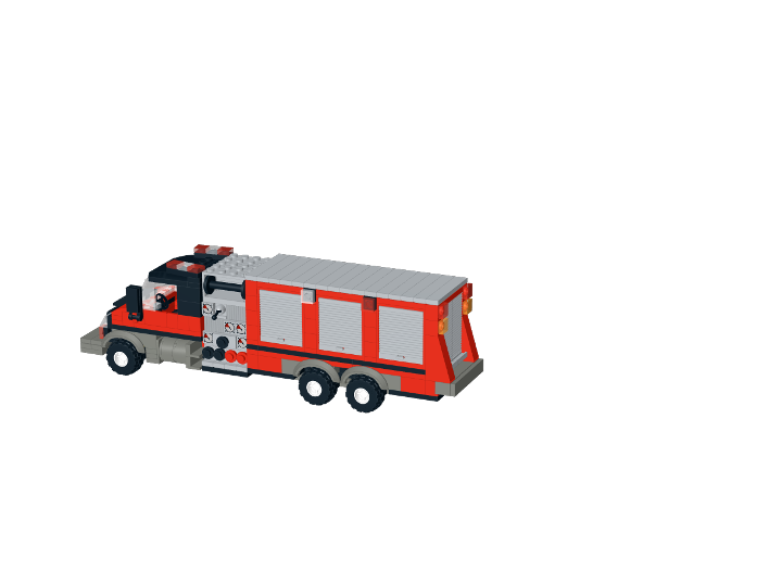 Freightliner Fire Truck Engine Lego Model from BrickLink Studio [BrickLink]
