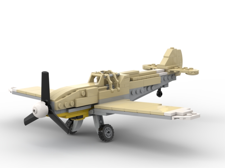 Bf-109 G2 desert from BrickLink Studio [BrickLink]