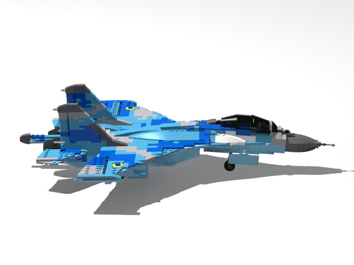 Ukraine Su-27 from BrickLink Studio [BrickLink]