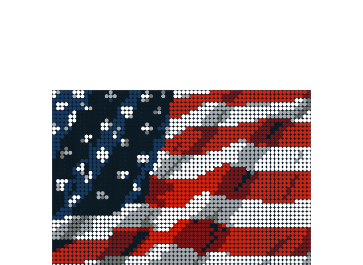 Waving American Flag From Bricklink Studio [bricklink]
