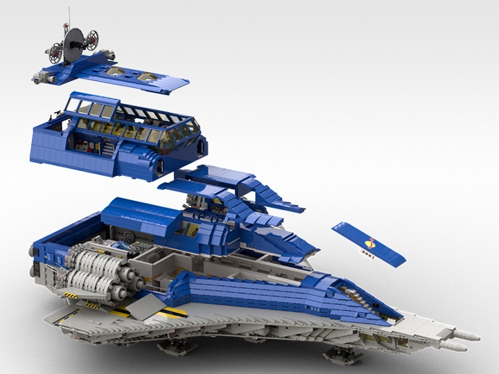 Nebula Class Space Cruiser from BrickLink Studio BrickLink