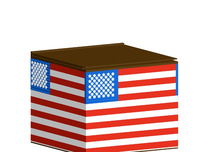 American flag box from BrickLink Studio [BrickLink]