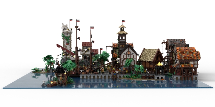 LEGO MOC Port Sauvage: a Pirate Town by Brickjester