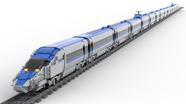 West JR 500 Series Shinkansen Nozomi from BrickLink Studio [BrickLink]