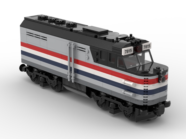 Amtrak F40PH Locomotive - Passenger Train from BrickLink Studio [BrickLink]