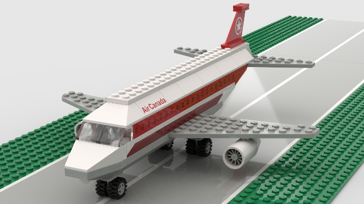 611-2 Air Canada Jet Plane from BrickLink Studio [BrickLink]