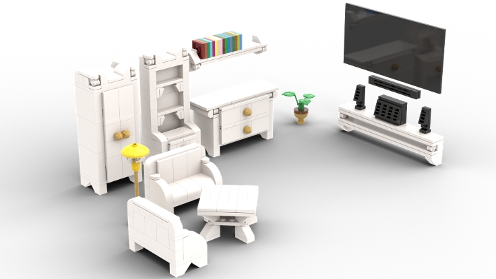 Living Room Furniture from BrickLink Studio [BrickLink]