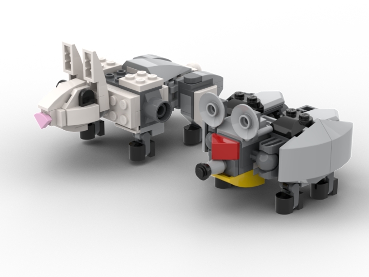 Rabbit and Mouse Mechimal from BrickLink Studio [BrickLink]
