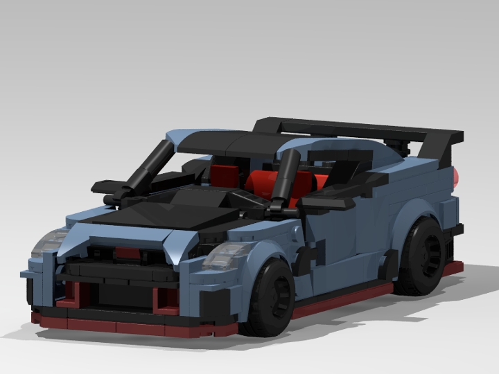 Nissan Skyline GT-R R34 1:8 from BrickLink Studio [BrickLink]