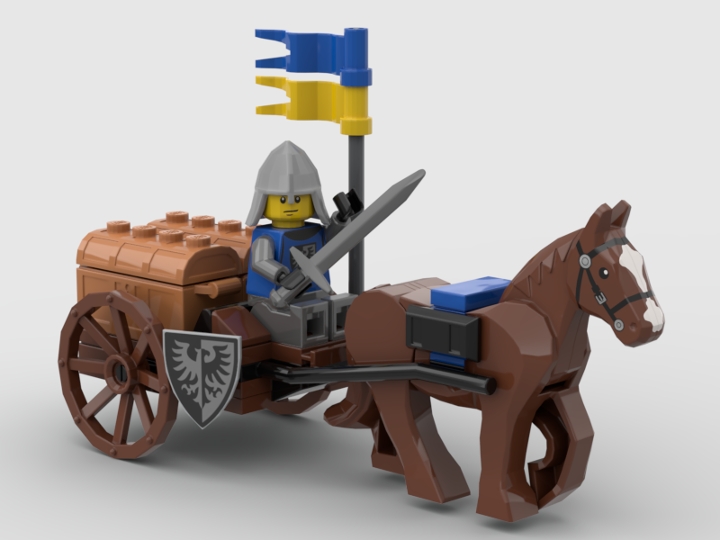 Medieval Chest Horse Cart from BrickLink Studio [BrickLink]