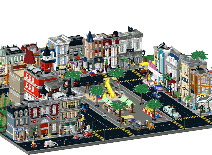 City centre from BrickLink Studio [BrickLink]