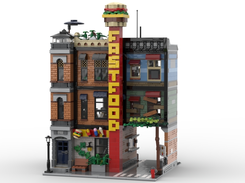 [Fast Food Precinct (with stickers)] [BrickLink]