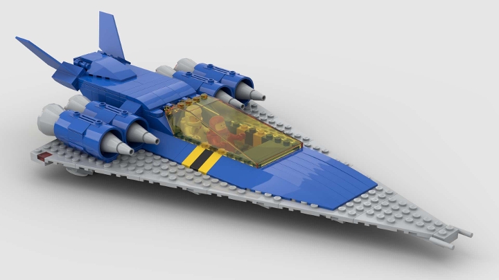 Mid Sized Retro spaceship from BrickLink Studio [BrickLink]