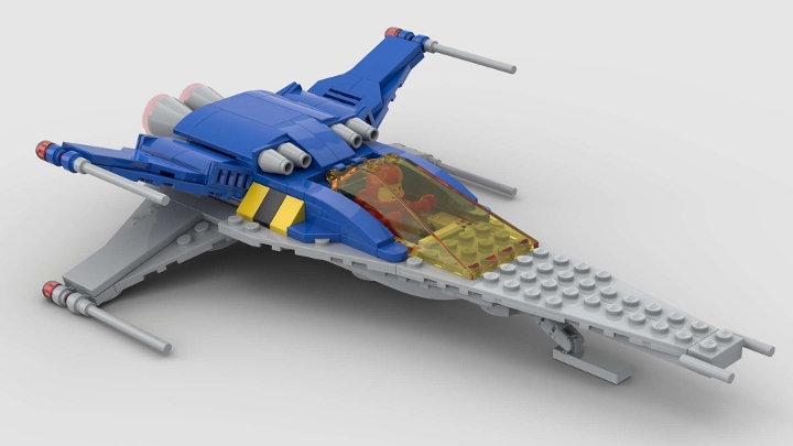 Mini X-wing in classic space colours from BrickLink Studio [BrickLink]