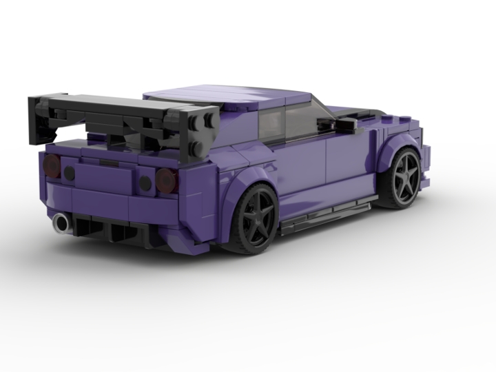 Nissan Skyline GT-R R34 1:8 from BrickLink Studio [BrickLink]