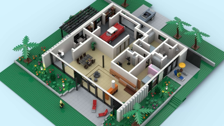 case study house 9 from BrickLink Studio [BrickLink]