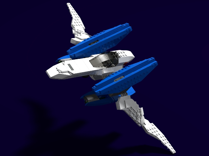 Star Fox 64 - Arwing (Minifig Scale) from BrickLink Studio [BrickLink]