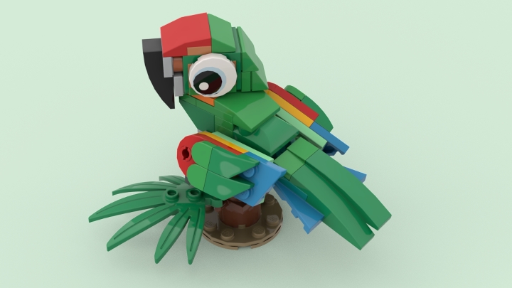 Red Fronted Macaw from BrickLink Studio [BrickLink]