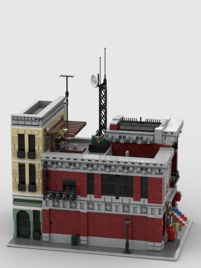 Modular Fire Station from BrickLink Studio BrickLink