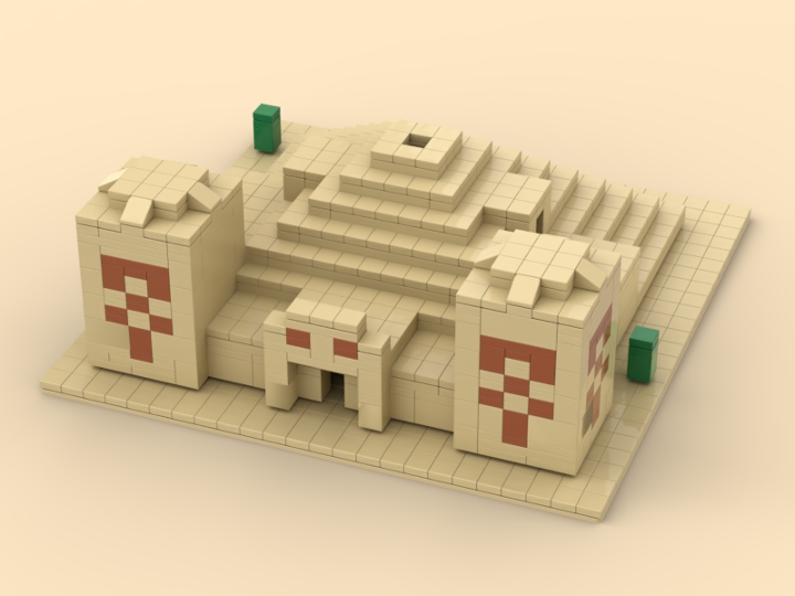 minecraft micro desert temple from BrickLink Studio [BrickLink]