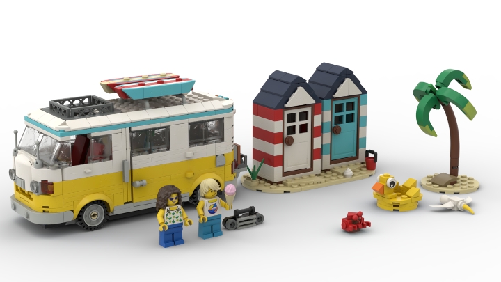 31138 Beach Camper Van from BrickLink Studio [BrickLink]