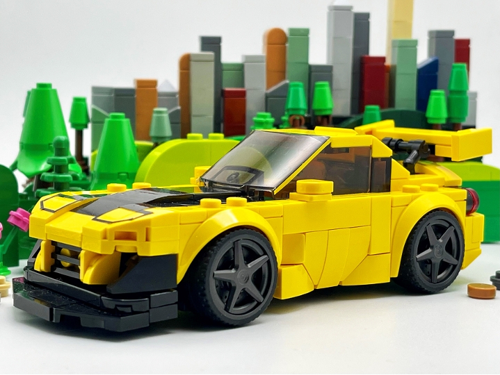 Keisuke's Mazda RX7 from Initial D from BrickLink Studio [BrickLink]