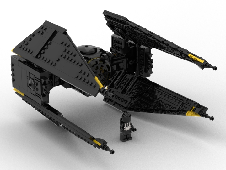 Tie Interceptor Blacktron I from BrickLink Studio [BrickLink]