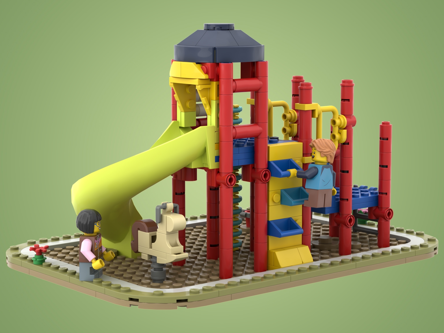 Fully articulable People Playground figure from BrickLink Studio