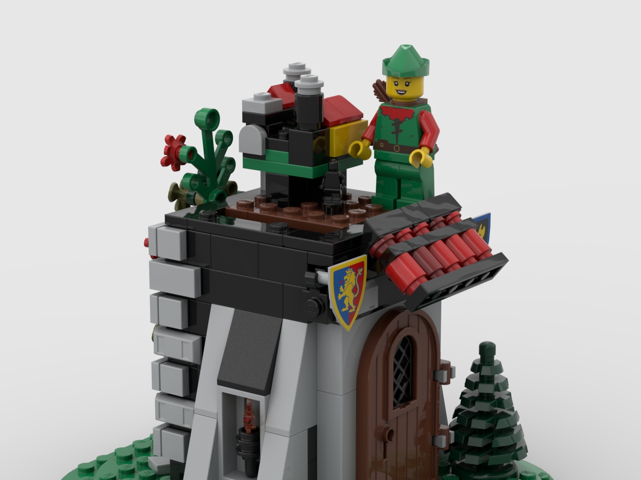 Lego black online tower